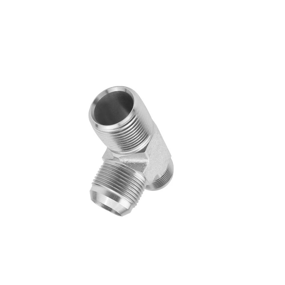 Chinese Brand Tee Type Stainless Steel Jic Male To Npt Male To Jic Male Thread Tee Hydraulic Hose Parts Adapters Fittings