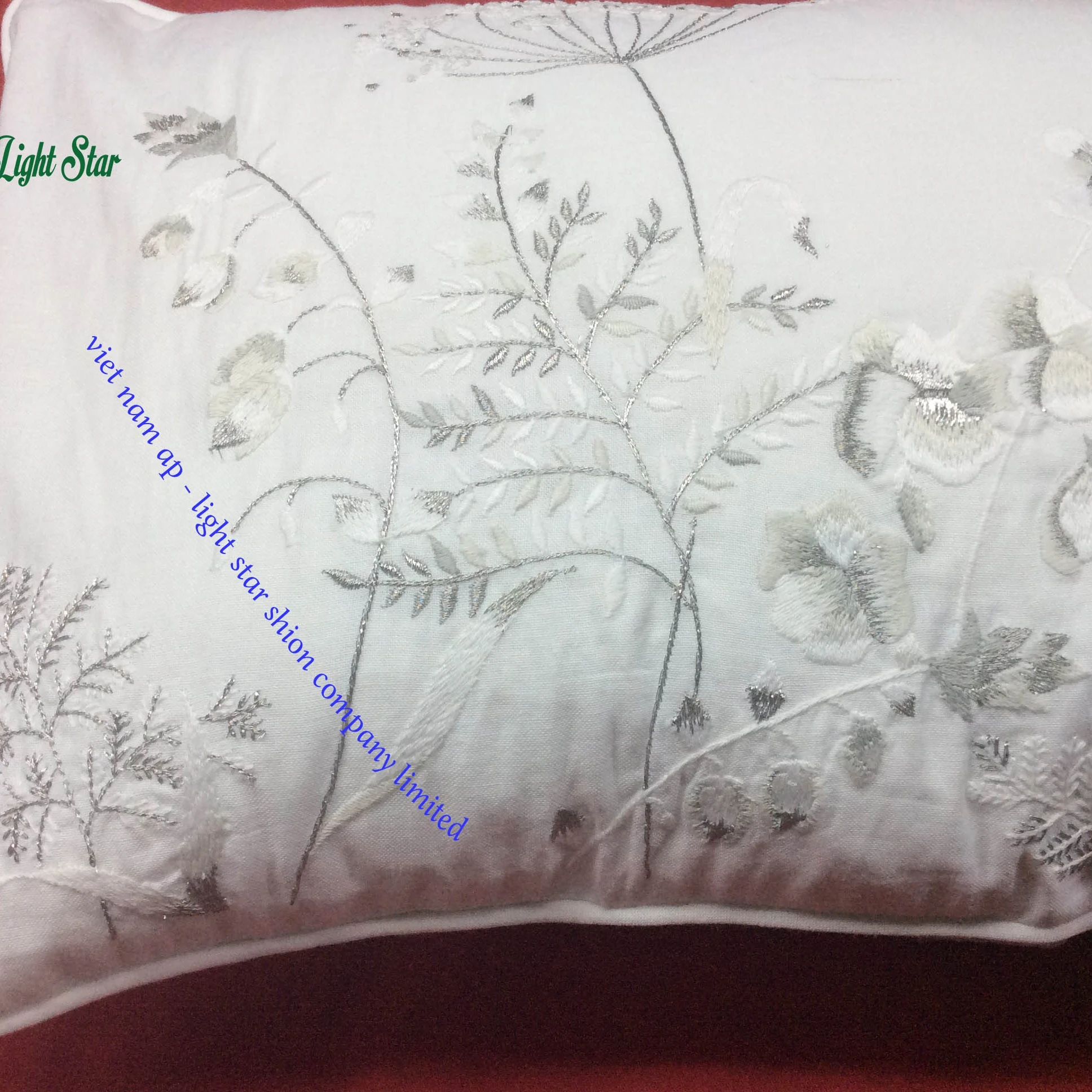European style hand-embroidered pillowcase collection. Beautiful and luxurious embroidery pattern. accept bulk orders