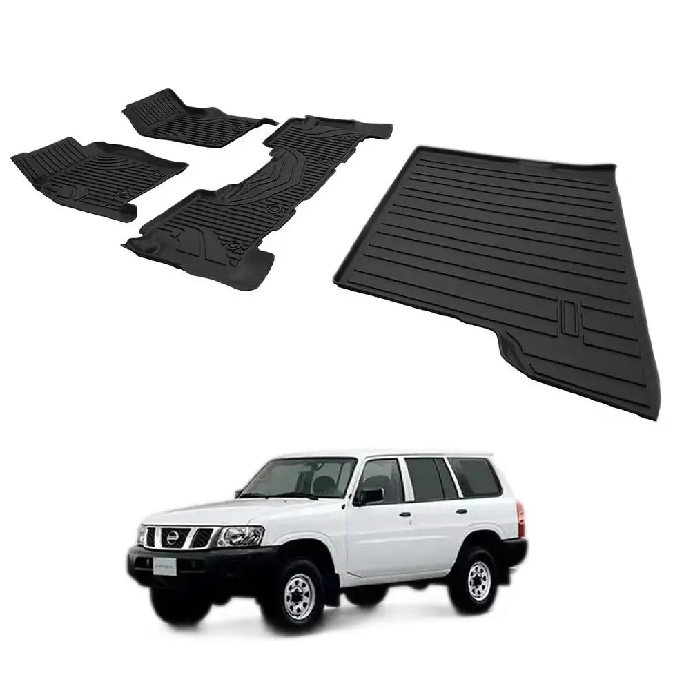 3D TPE Mats For Nissan Patrol Y61 Car Accessories Decorative Protector Waterproof All Weather Special Car Floor Mats