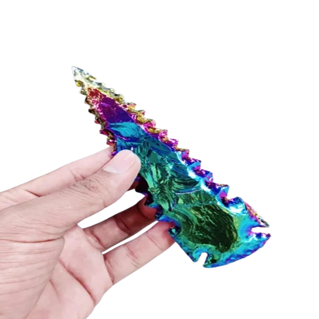 Wholesale Super Quality 6 Inch Heart Carved Reiki Art Natural Crystal Titanium Aura Fancy New Look Quartz Agate Gemstone