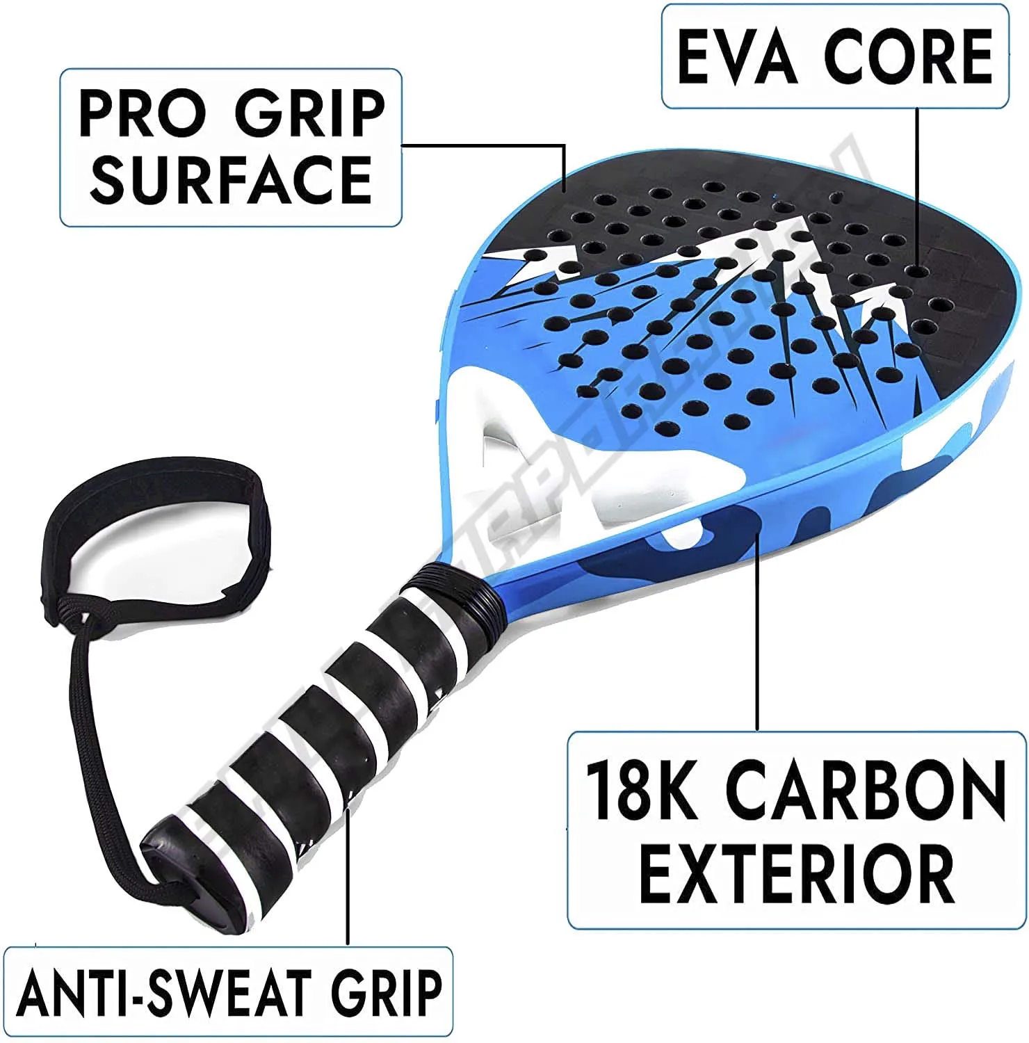 Carbon Fiber Glass Fiber Padel Racket tennis racket / tennis racket padel / beach paddle racket - paddle racket tennis ball
