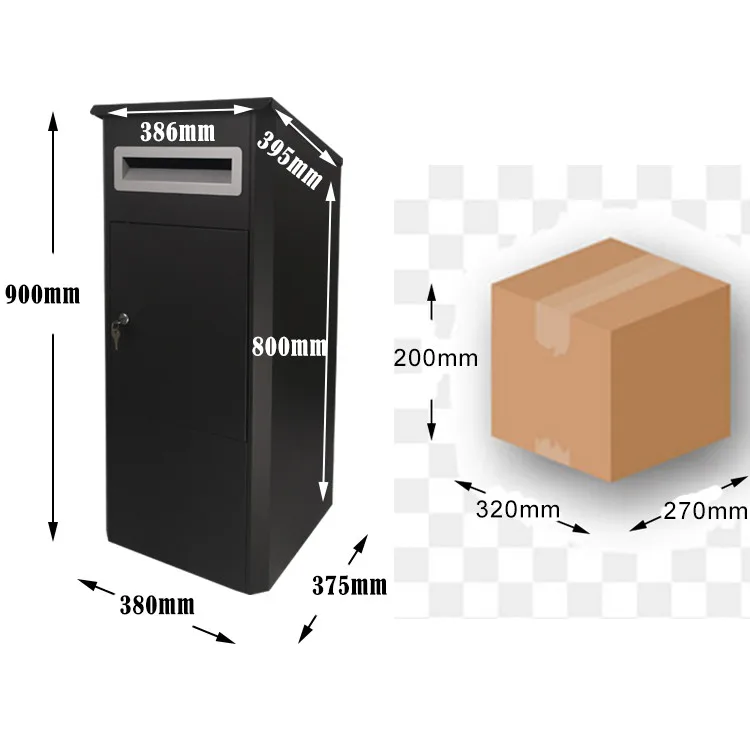 Factory Price Parcel Drop Box Galvanized Stainless Metal Steel Outdoor Decoration Customized Features OEM ODM Wholesaler