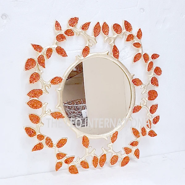 High Demanded Wall Mirror 58X1X58 Inch Gold Plated Metal Steel Glass Modern Style Home Office Hanging Decorations