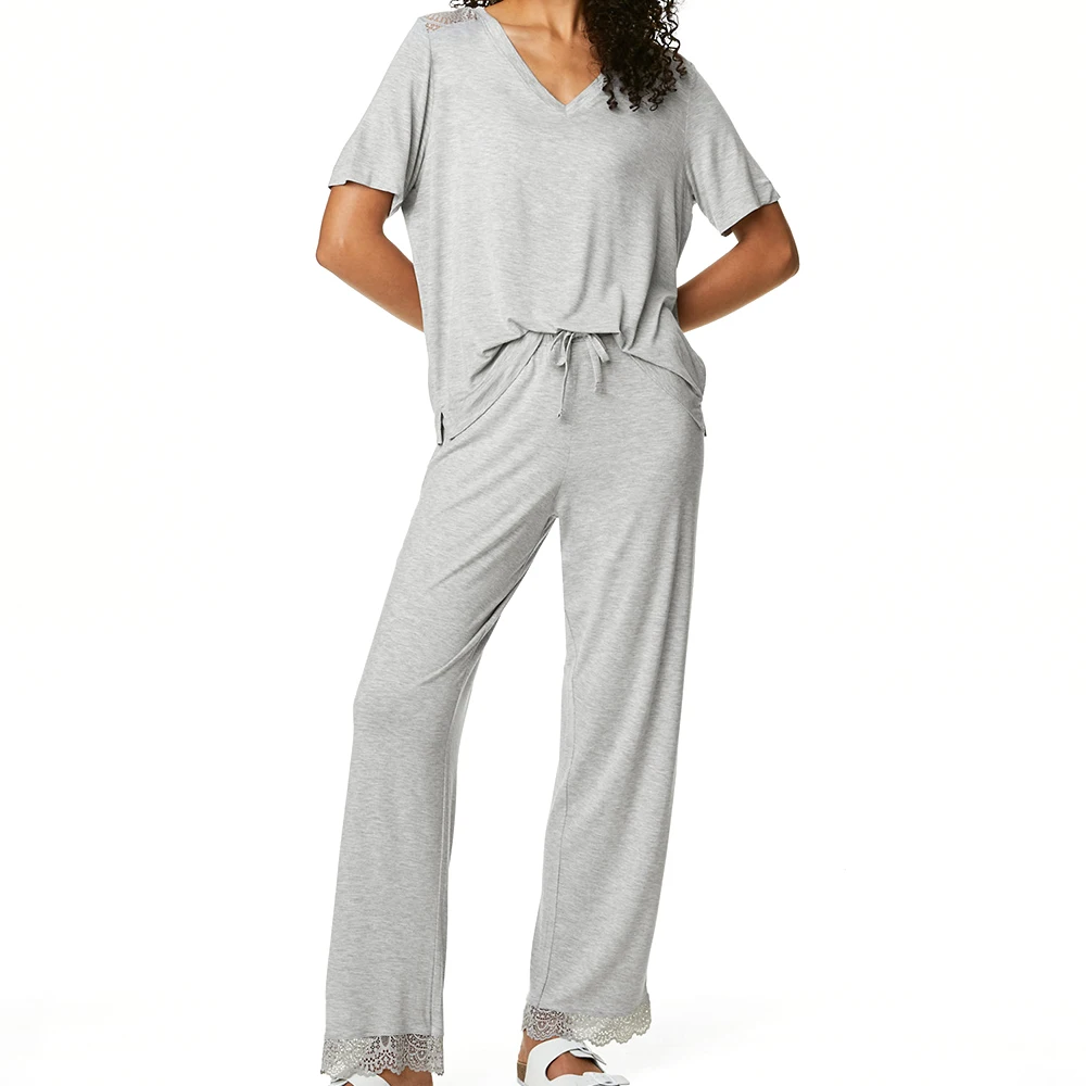 Women Summer Sleeveless bra with trouser custom design back open  Ladies bra 2 Piece set Night Wear for Women Sleepwear