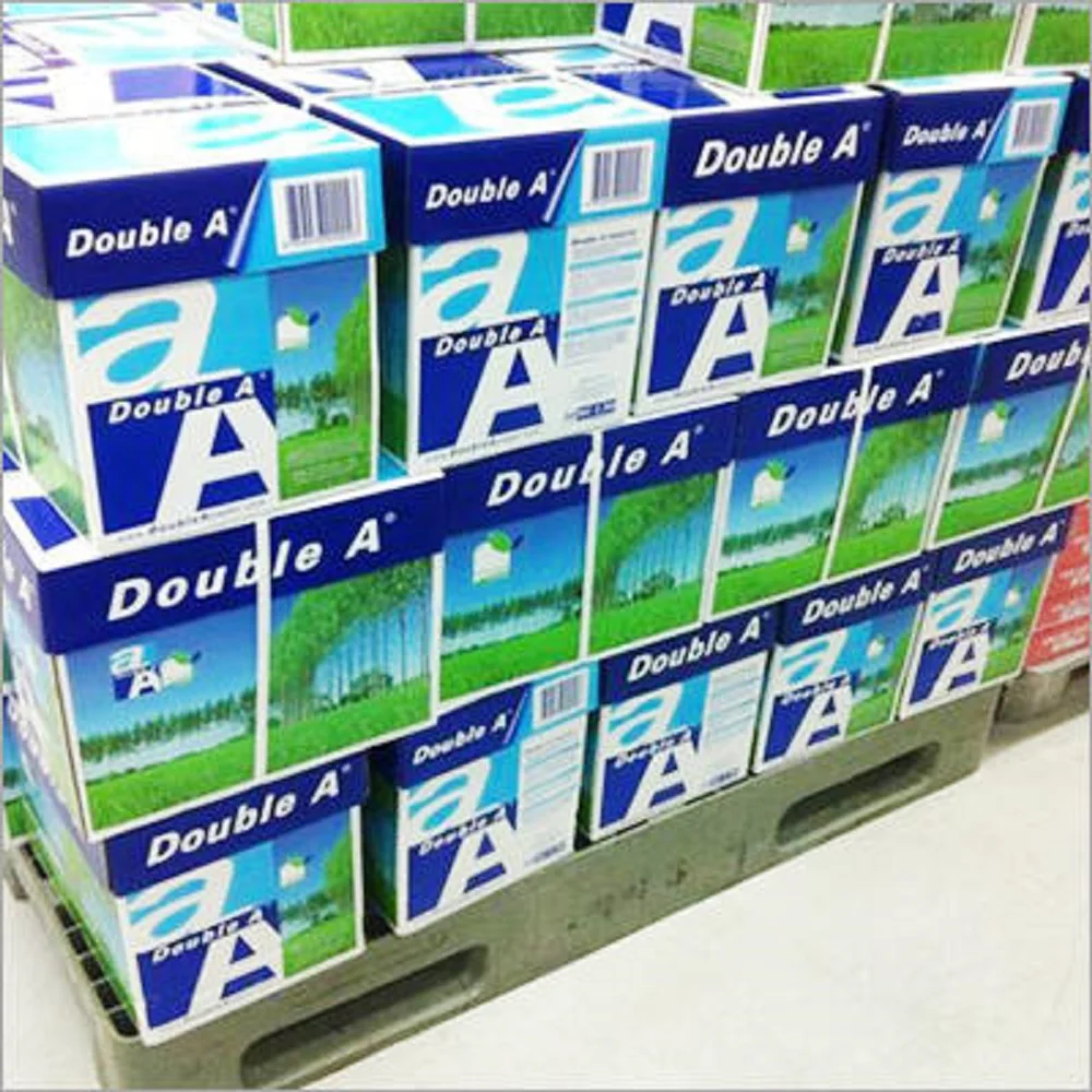 Wholesale Wood Pulp Double A Printing Paper White A4 Size 500 Sheets 70 75 80 Gsm Copy A4 Paper From Thailand Supplier
