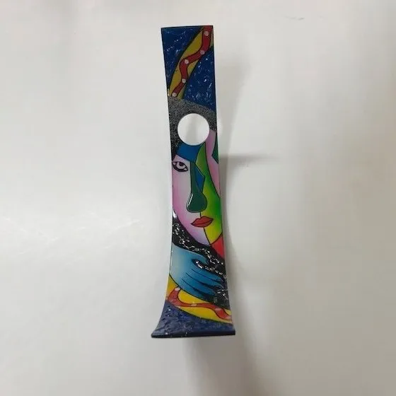 Lacquer colorful wine bottle holder decorative lacquered semi circle glass bottle showcase holders