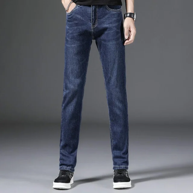 Denim Jeans Pants _  Wholesale Distressed Denim Trousers Hip Hop Fashion Stretch Denim Pants For Men