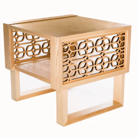 Patio Wooden Coffee Table Handcrafted Customize Accent Side Panel Interhangeable Wholesale Furniture