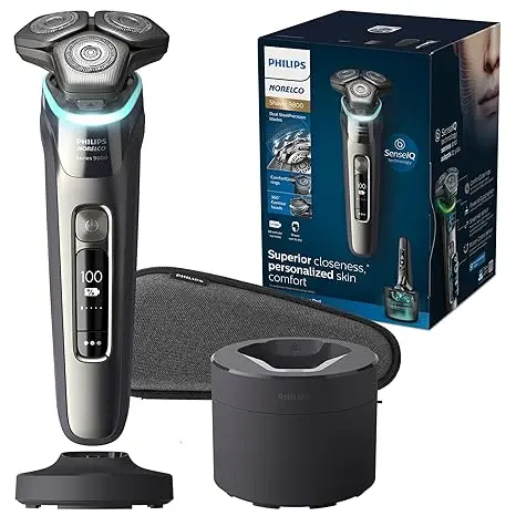 Электробритва Philips Norelco 9800 Вращающаяся бритва с датчиком давления Дорожный Чехол подставка для быстрой очистки