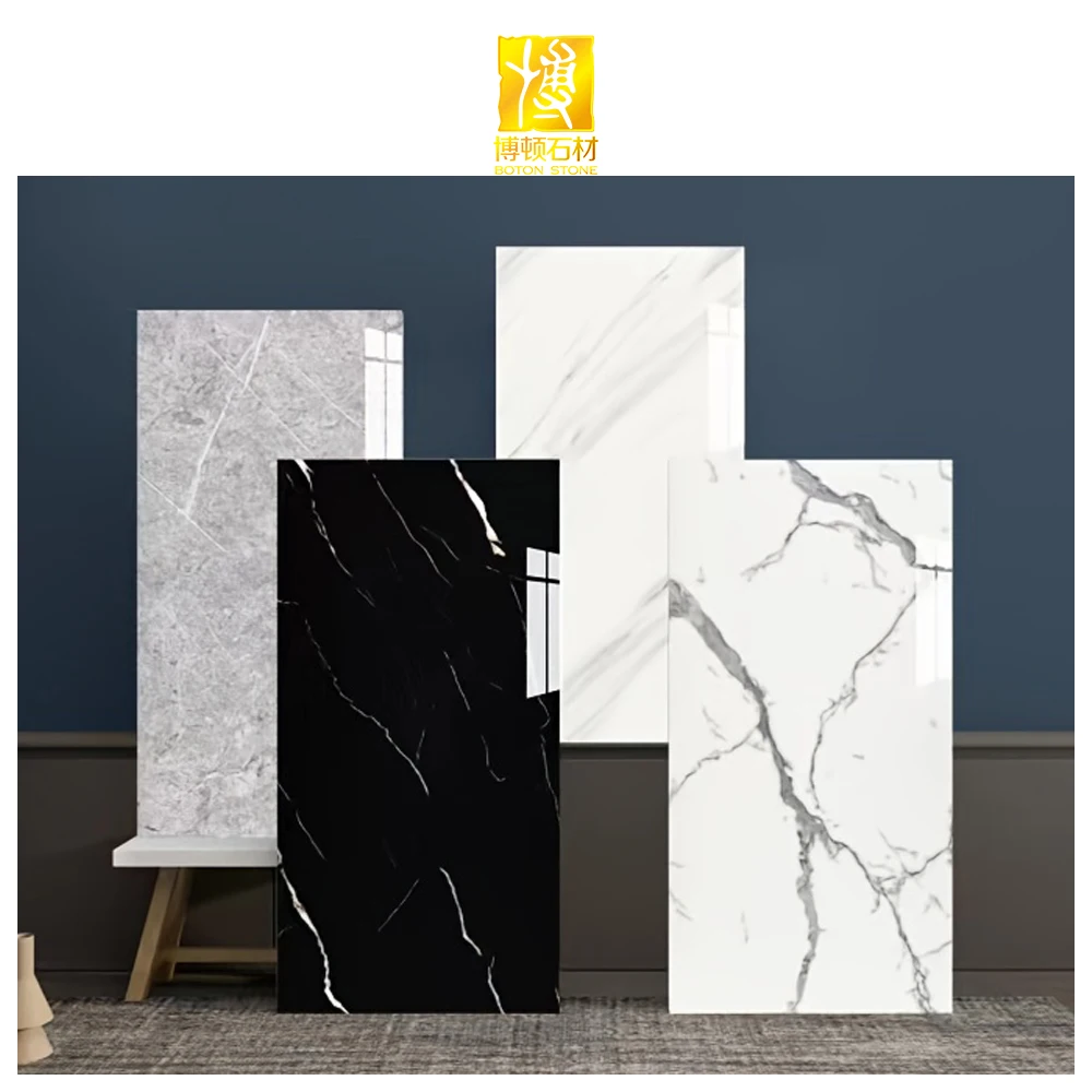 BOTON STONE Plastic Floor Tiles Plank 12mm Wood Click Lock Vinyl Waterproof Laminate Flooring SPC Shower Wall Panels