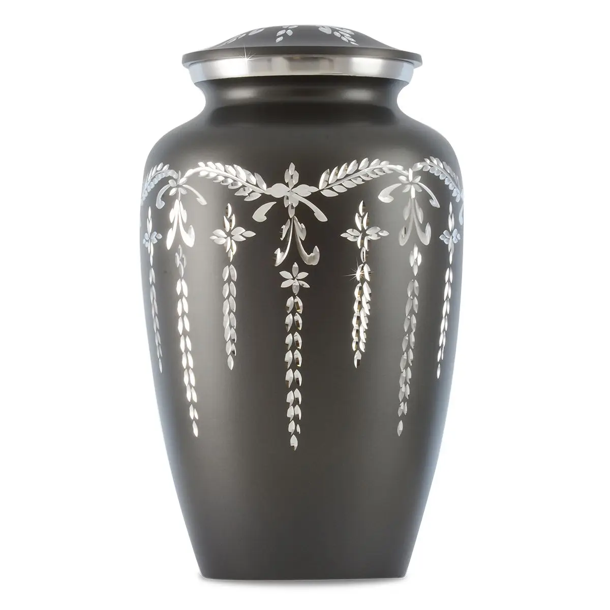 Amazon Top Selling American Style Gray Urn Quality Handicraft Diamond Cut Funeral Cremation Iron Casket Best Wholesale Price-ACW