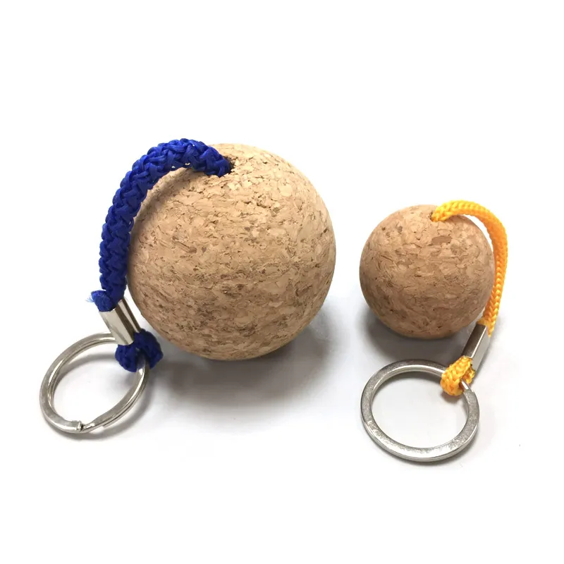 eco friendly surfing sailing souvenir gifts custom logo ball floating cork float keychain