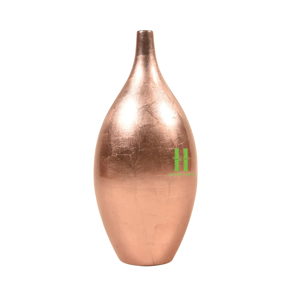 Modern Bamboo Lacquer Vase Handpainted OEM Pantone Color High Quality Table Vases for Home Decoration Floor Vases from Vietnam