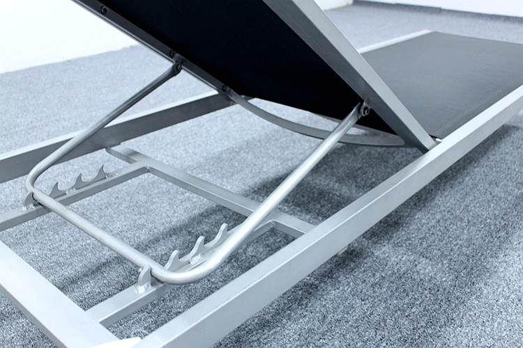 patio chaise lounge aluminum waterproof outdoor pool teslin meshi with wheels sun lounger