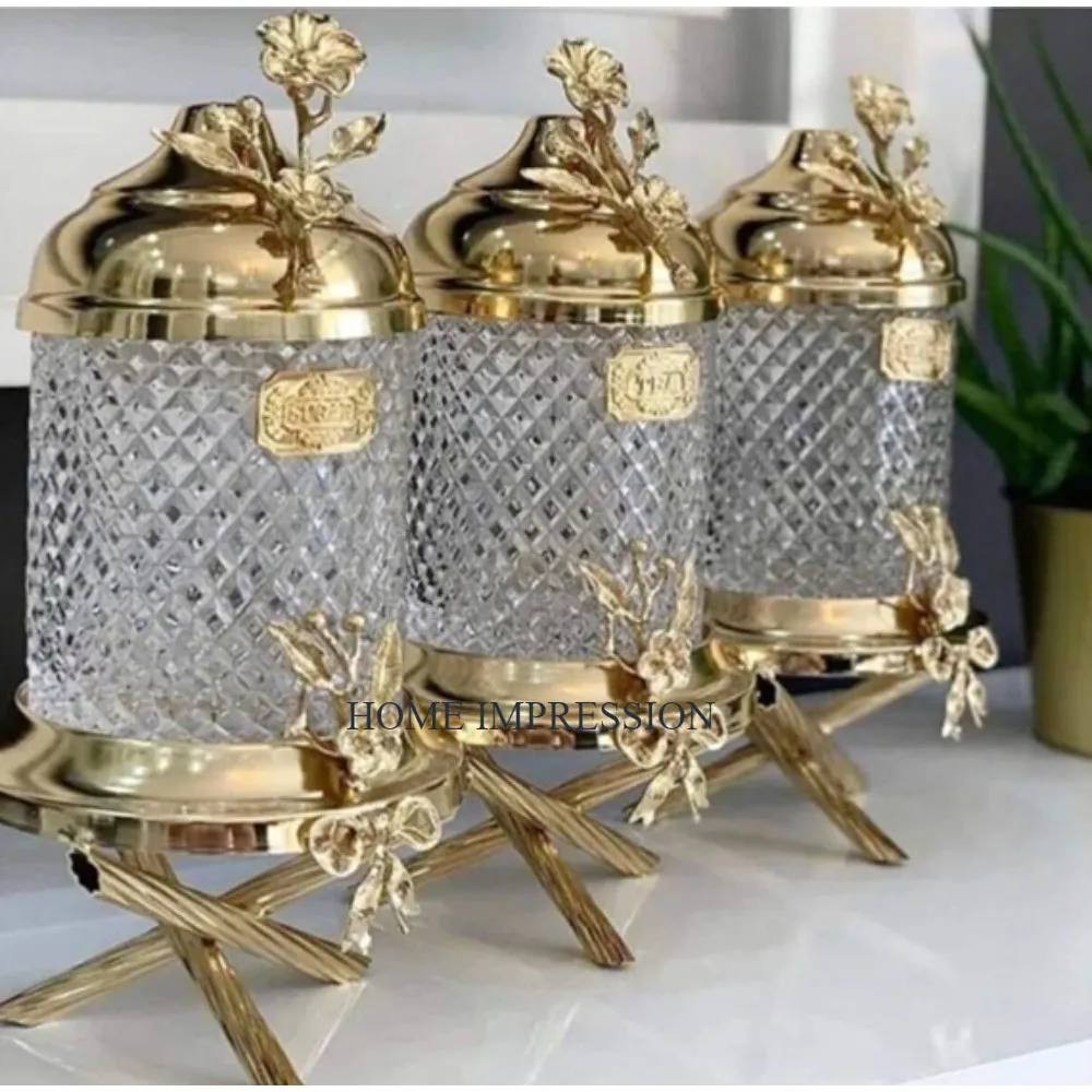 Best Selling Handmade Round Shape Kitchen Use Canister Top Quality Stylish Home and Kitchen Decorative Canisters From Indian