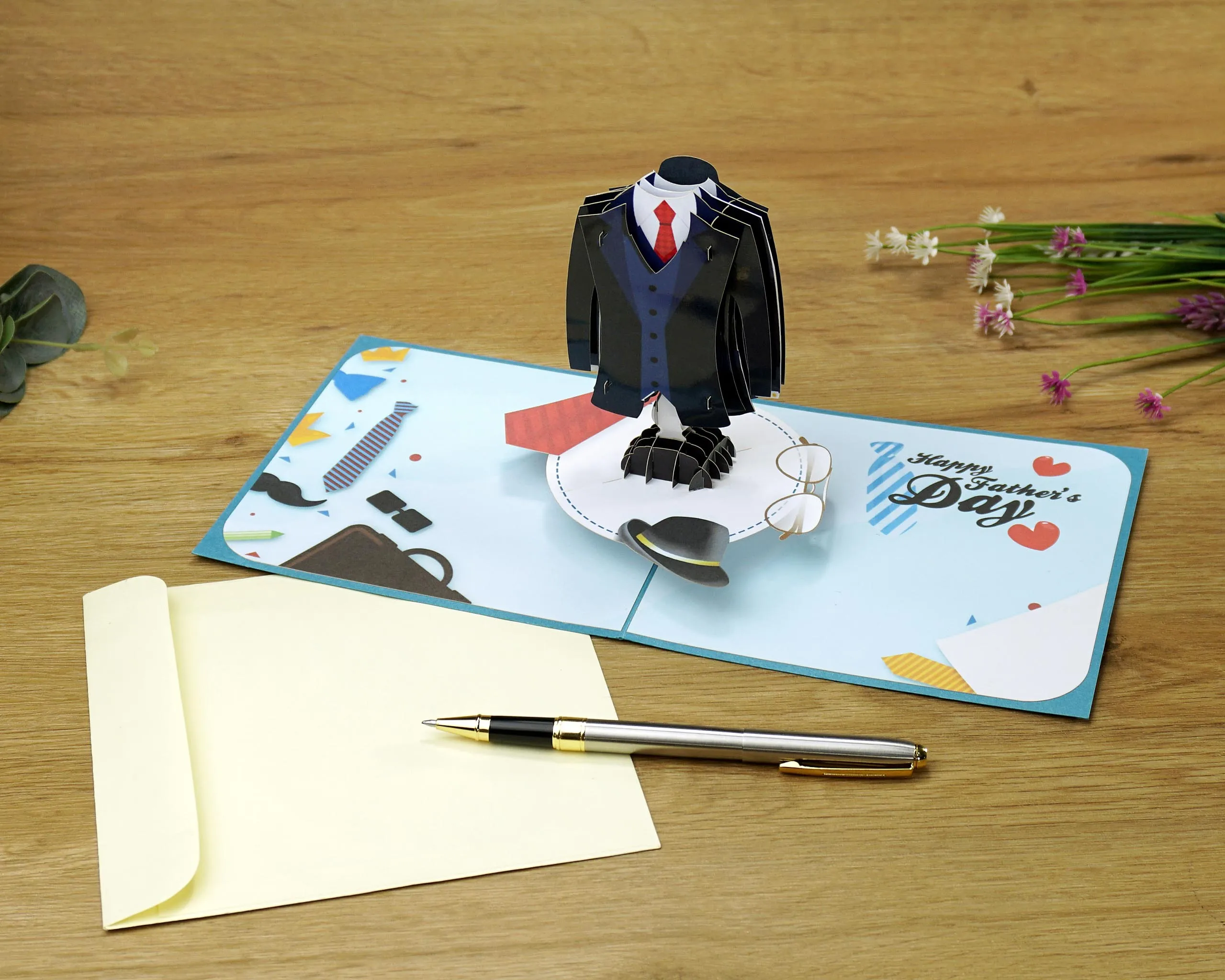 Top Seller 3D Popup Greeting Cards for Father day in 2023 with Custom Design supplier from Vietnam Wholesale