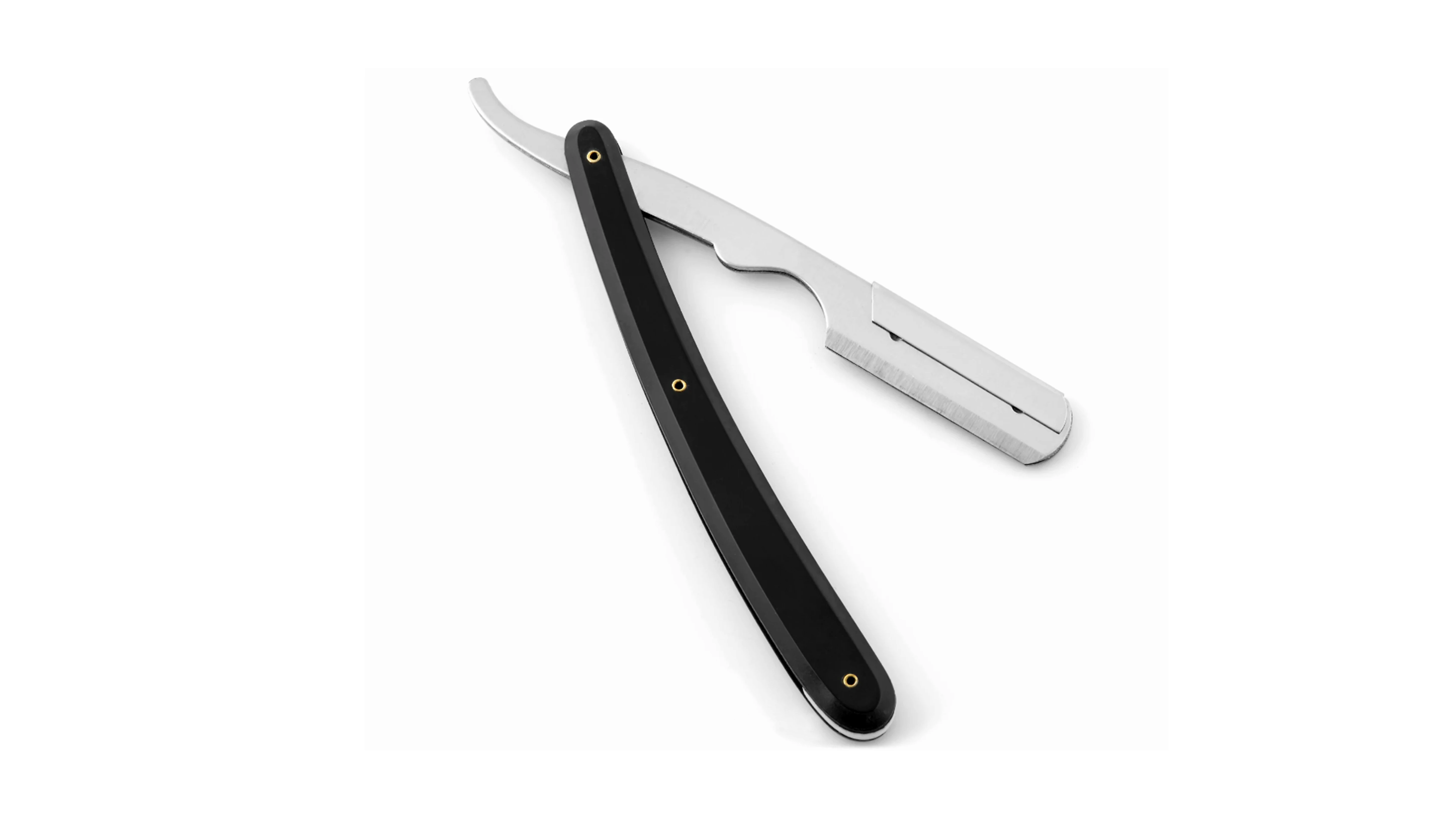 Black Barber Razor Plastic Handle Wholesale price Straight razor Barbershop tool with free logo