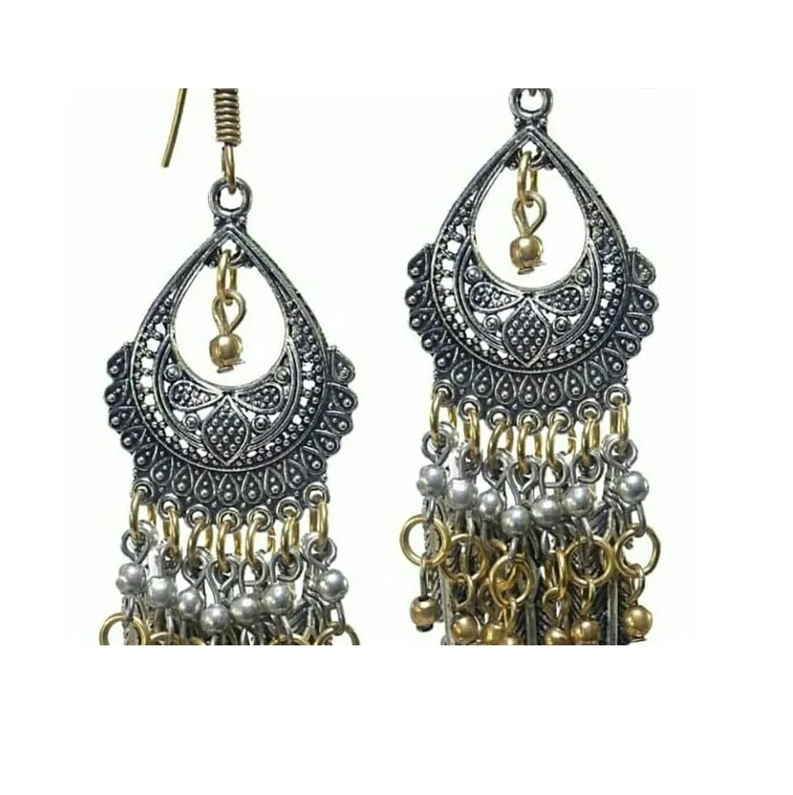 Latest Fashion Brass Silver Plated Ear Rings Handcrafted High Quality Fine finish Indian Style Classic Design For Women Gift