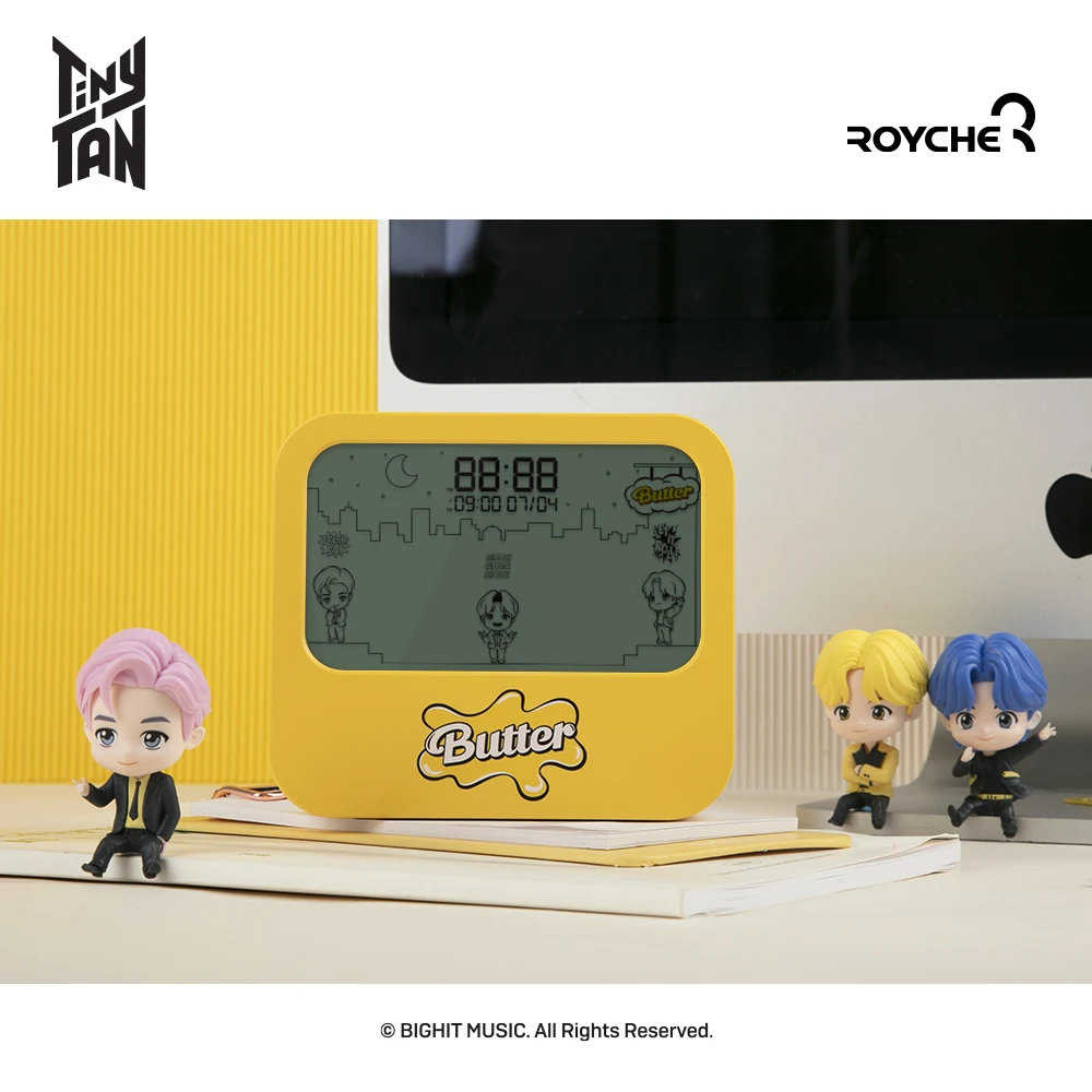 BTS Tiny Tan Butter Table Clock An animated clock with seven Tiny Tan Butter characters The Best Selling In Korea