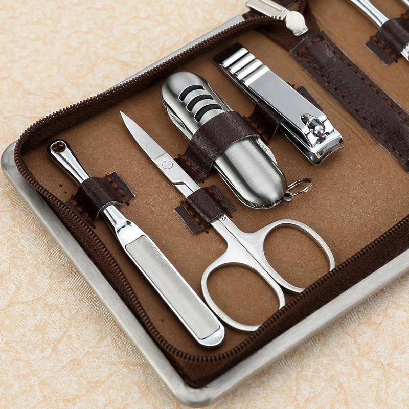 Complete Manicure and pedicure set High Quality Multifunction Nail Clippers Beauty Care Kit 10 pcs Manicure tool Set