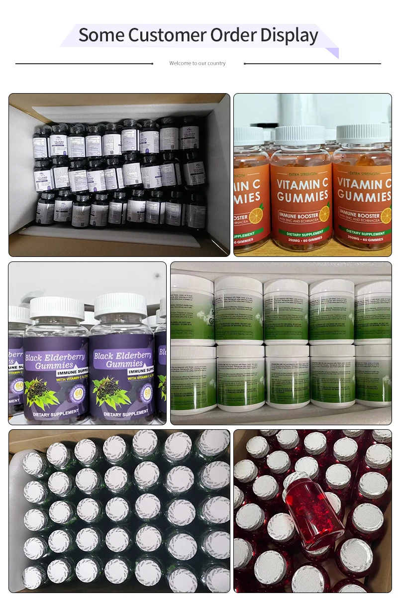 Private Label Vegan and Biotin Keratin Own Brand Engyme Keto Anti Age Vitamin Collagen Gummies Candy