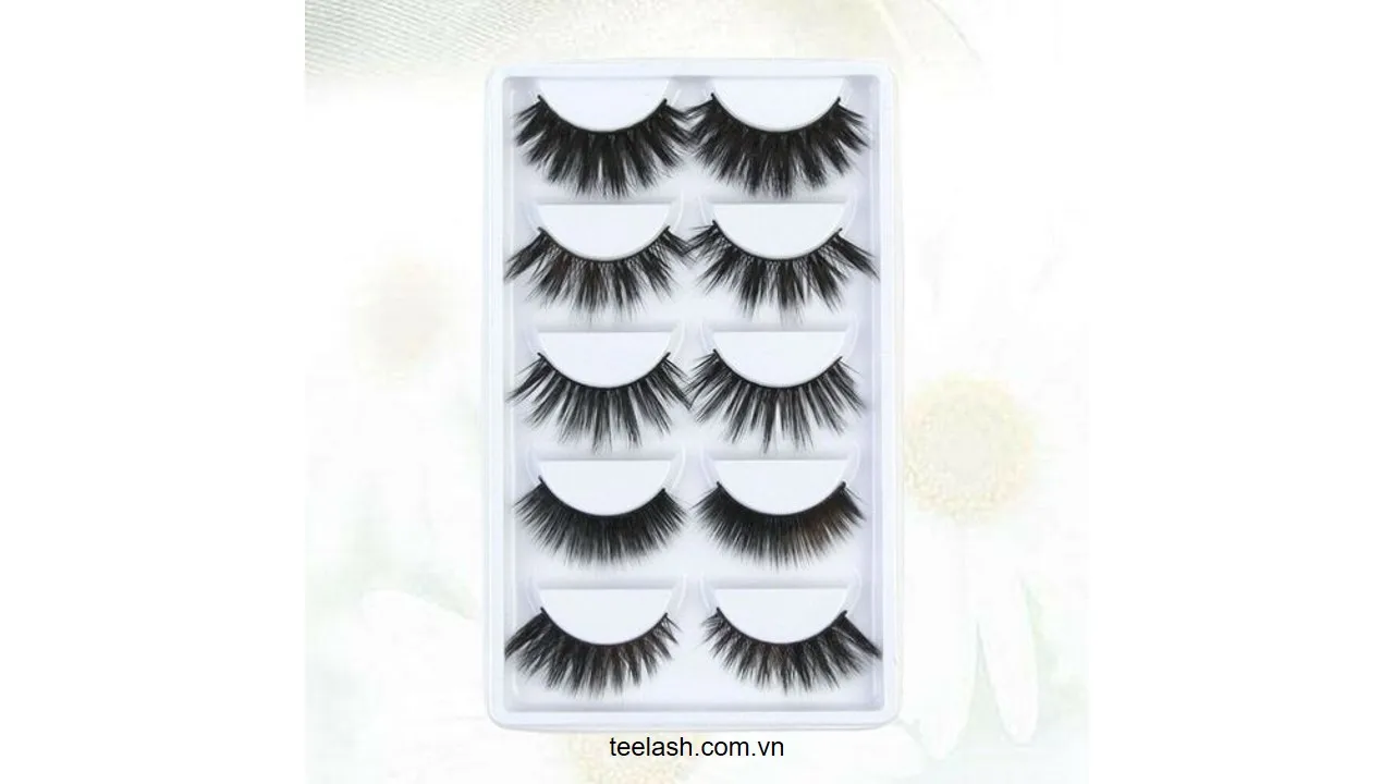Full stray with 3 5 20 pair of Eyelashes 3D Silk Mink lashes Private Label  Package Box Teelash from Vietnam