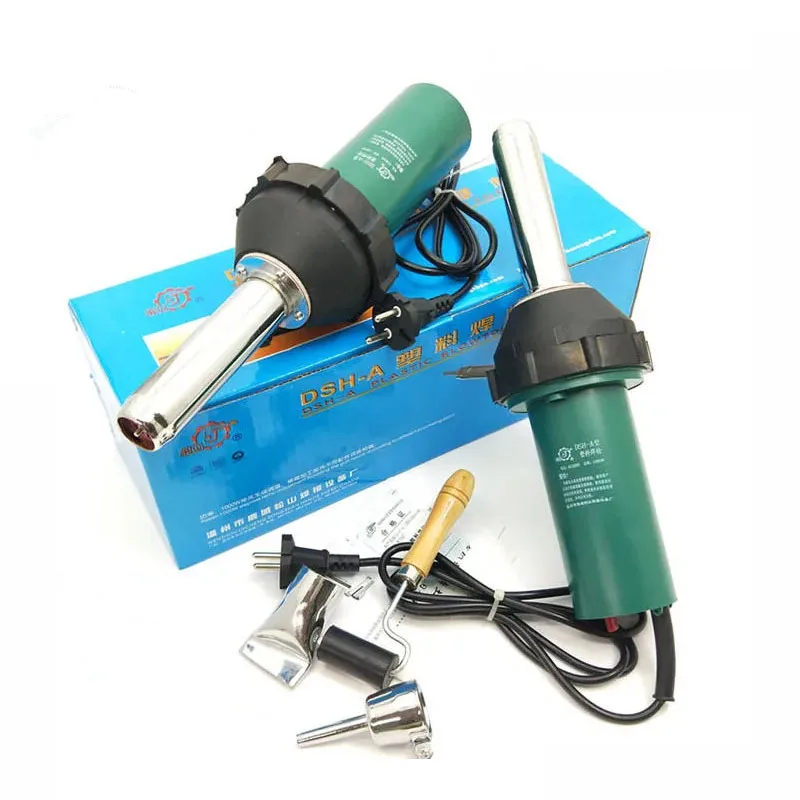 1080W 220V 50Hz Plastic Hot Air Welding Gun With Pencil Tip Nozzle Amp Flat Tip Amp Pressure Roller Heat Gun Kit Plastic Welder