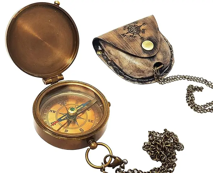 Hot Sale Multi-Design Vintage Compass Brass Nautical Pocket Compass for Camping Hiking and Backpacking
