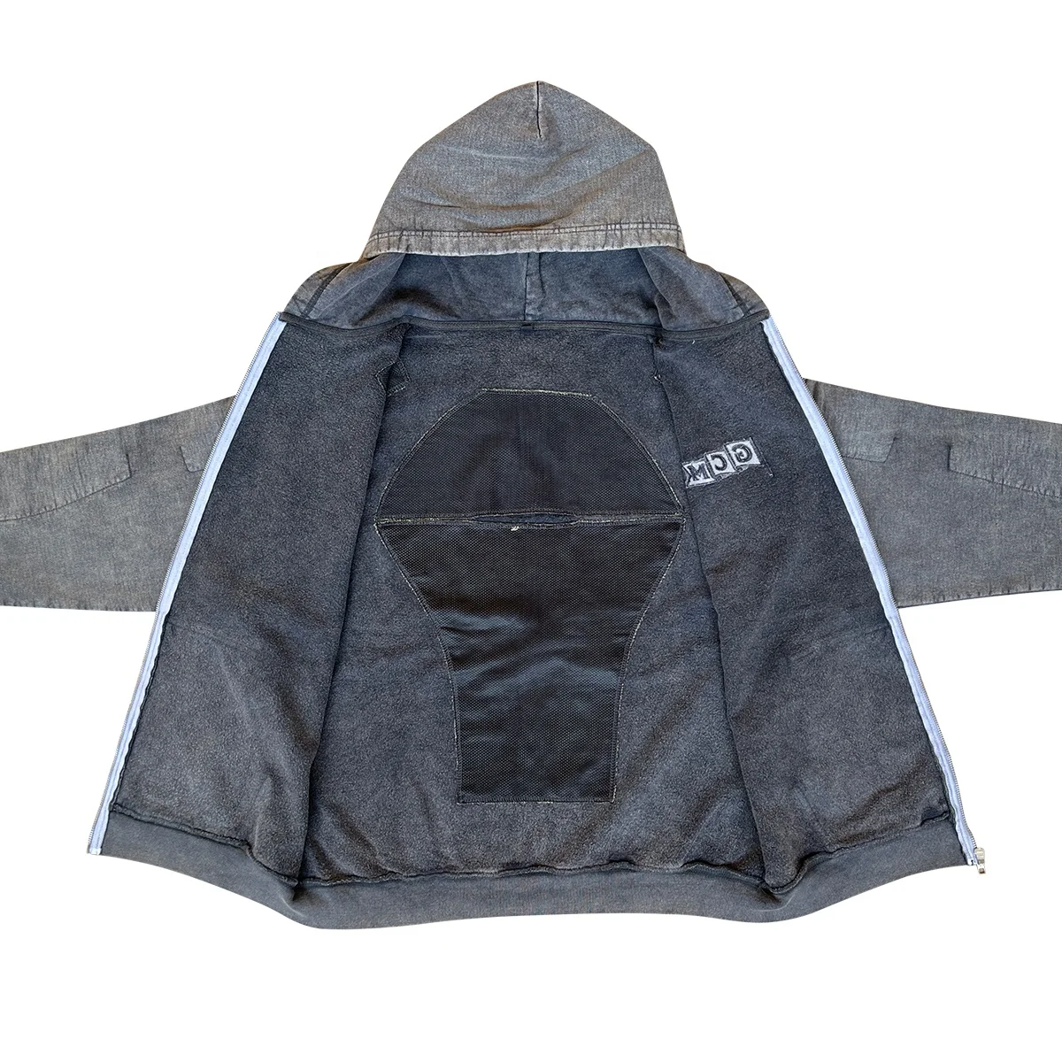 ARMORED Aramid hoodie for motorcycle riders with 3 Layer Multifunctional Protective Zip up Jacket Lined Black Gray hoodie