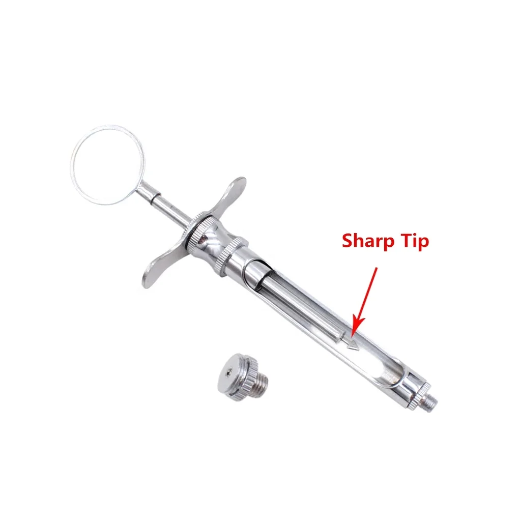 Hot Selling Dental Dowell Aspirating Syringe 16cm Stainless Steel Dentist Cook Waite Syringe Dentistry Instrument Injector Tools
