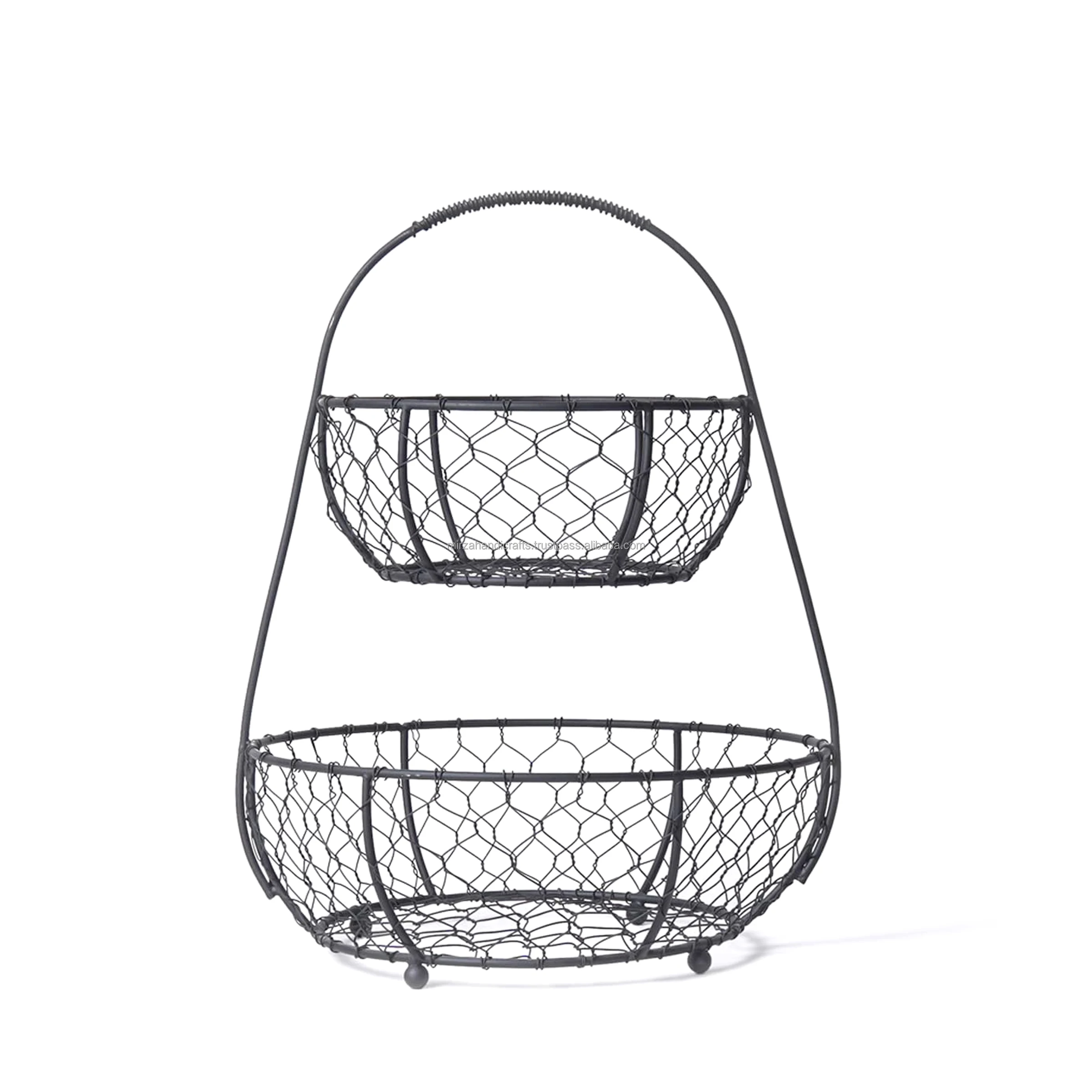 Oval Chix Wire Basket Powder Coated Metal Basket for food purposes it can be used for holding soaps napkins or decorative towels