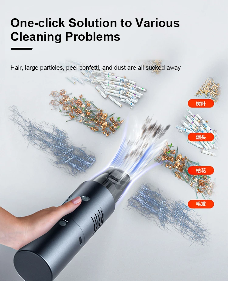 Car Vacuum Cleaner Rechargeable Wireless Hoover Cordless Vacuum Cleaner Handheld Powerful Portable Vacuum Cleaner