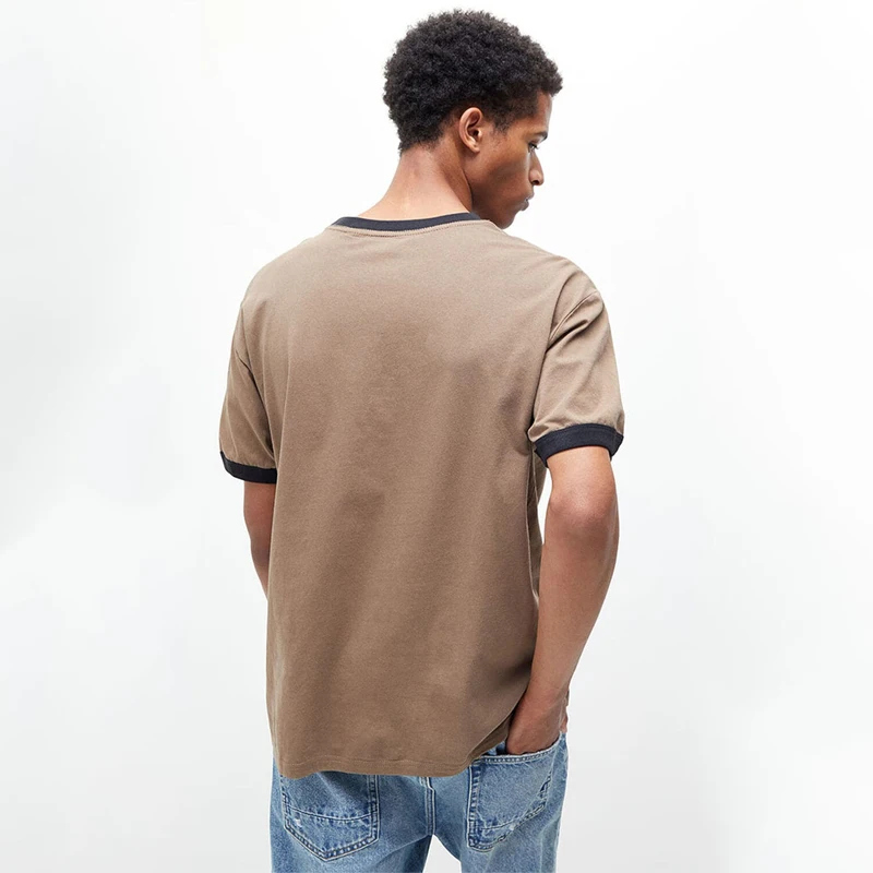 oem custom unisex ringer t shirt manufacturers odm retro cotton round neck t shirts ringer t shirts