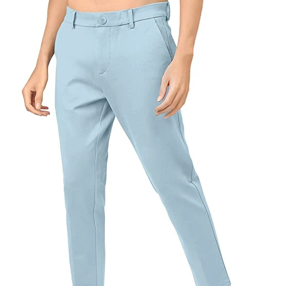 Riding stretchable indian made trouser Men regular fit light blue pure 4 way Trousers pant design trouser all size available