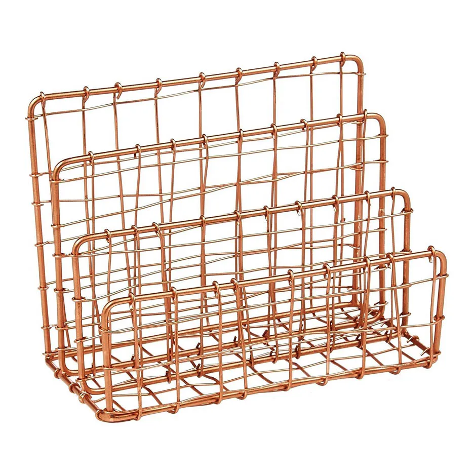 Eco Friendly Basket Kitchenware Rose Gold Color Heart Shape Vegetable Fruit Storage Wire Basket At Wholesale Price