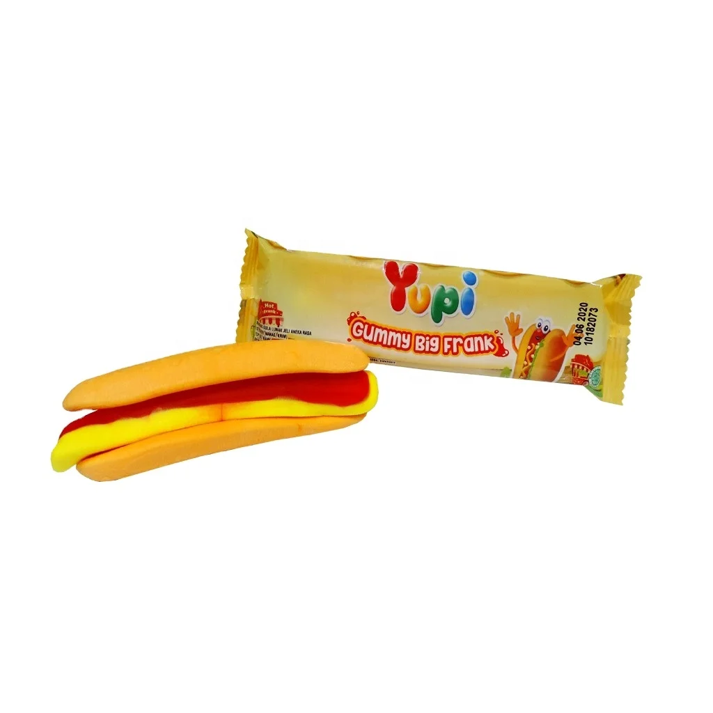 Best Seller Yupi Gummy Candies 32gr Big Frank Variant Chewy Soft Fruit Popular Gummy Candy