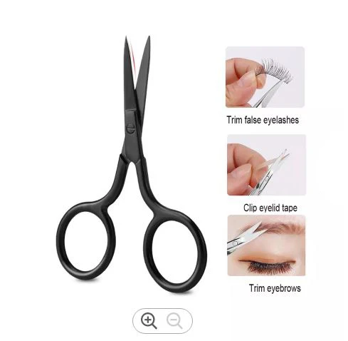 3 Colors Mini Embroidery Scissors Stainless Steel Eyelash & Eyebrow Trimming Scissors Sharp Blade Tip for Beauty