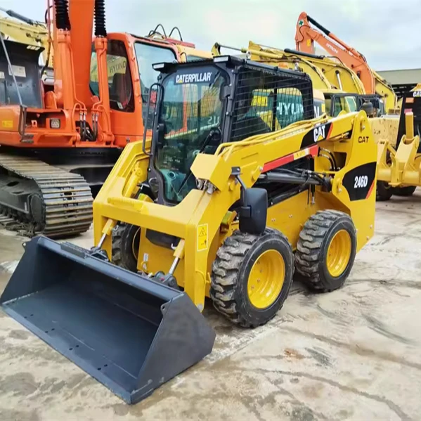original cheap used machinery cat 246d skid steer mini loader caterpillar 246 226 track wheel skid steer loader