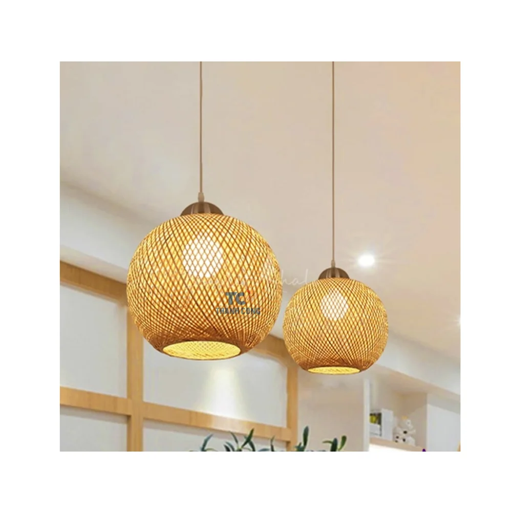 Wholesale Best Quality Vietnam Handmade Rattan Lampshade with Cheap Price Bamboo Hanging Light Lamp Shade Modern home decor