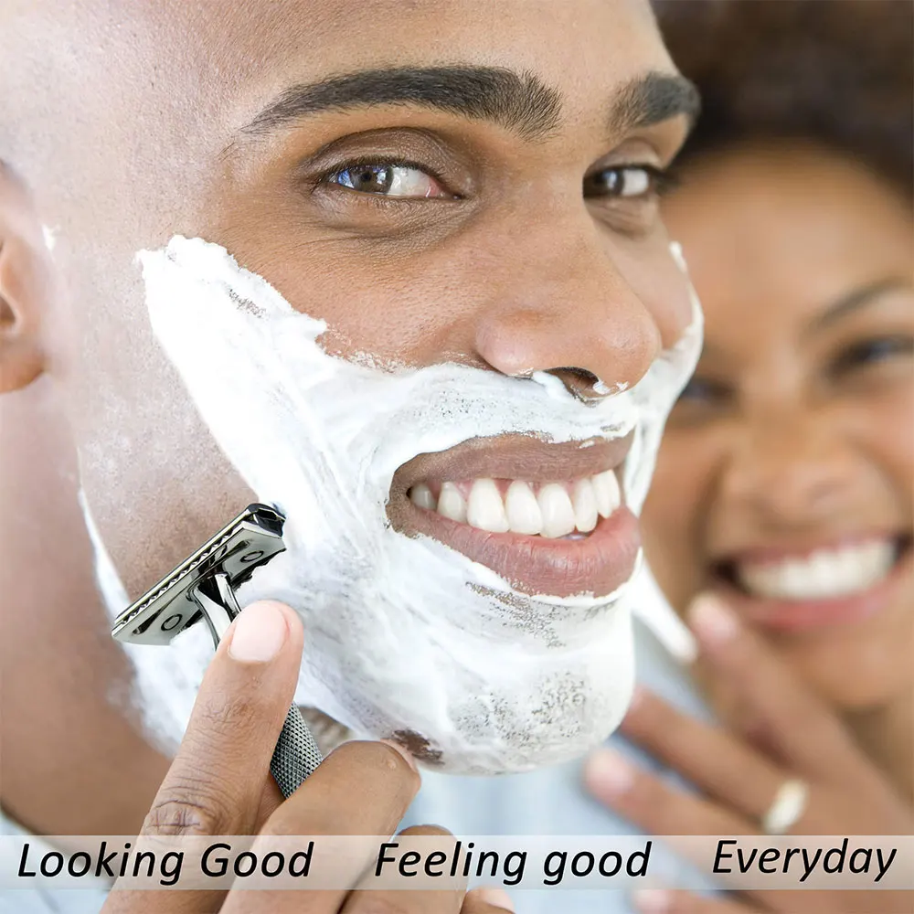 Professional Stainless Steel Full Black Parker Straight Barber Razor with Customized Logo and Packing