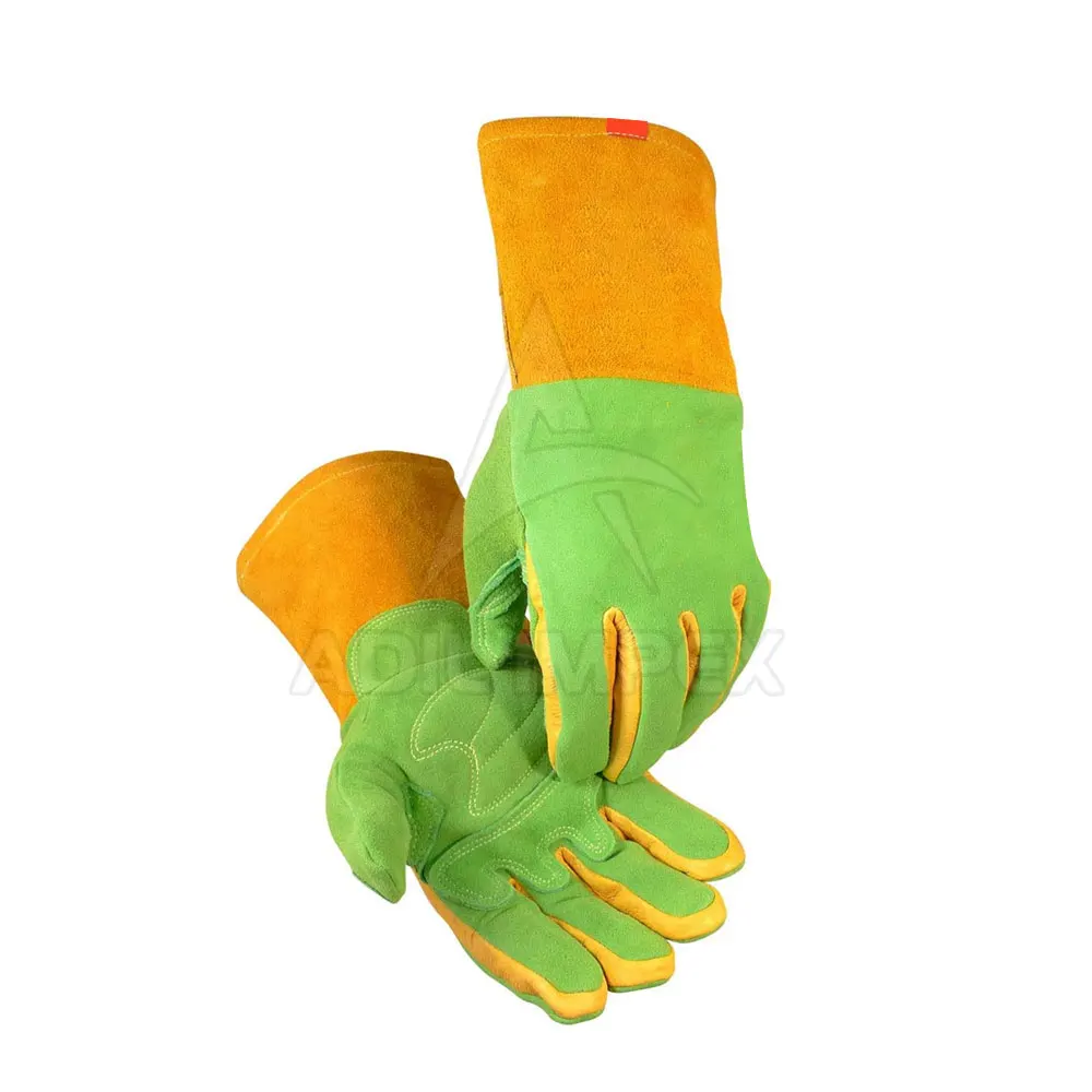 Welding Spark Proof Gloves for Heat Insulation Electric Welding Cow Split Leather Best Quality Welding Gloves