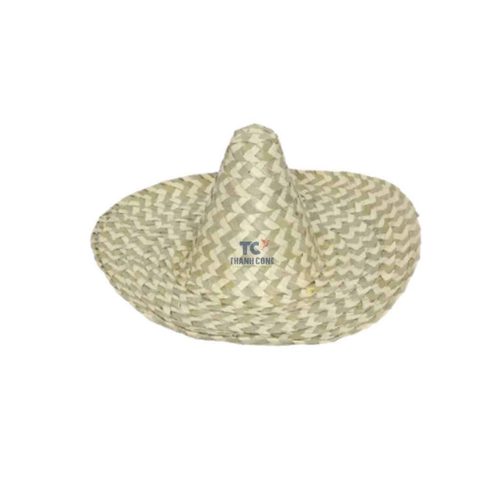 Natural Handmade Vintage Straw Hat Straw Skimmer Seagrass Water Hyacinth Craft Hats Vietnam Supplier