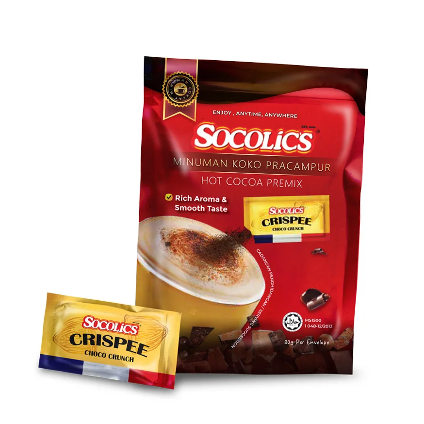 Halal Certified Coco Drink Hot Chocolate Premix Powder (With Crispee) From Malaysia Wholesaler