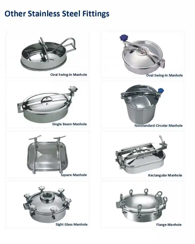 ss sanitary stainless steel round water tank square manway manhole cover ss304 ss316