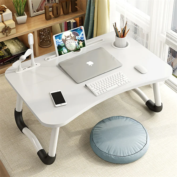 Computer Desks Laptop Desk for Bed Study Table in Wood Collapsible Dormitory Desk for Home Use