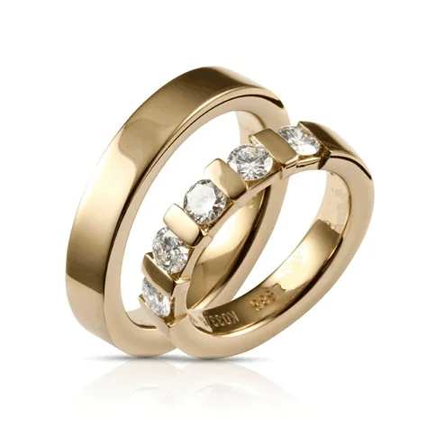 Jewelry Wholesale Gold Ring 4mm to 8mm for Men Women Fashion Engagement Wedding Band rings