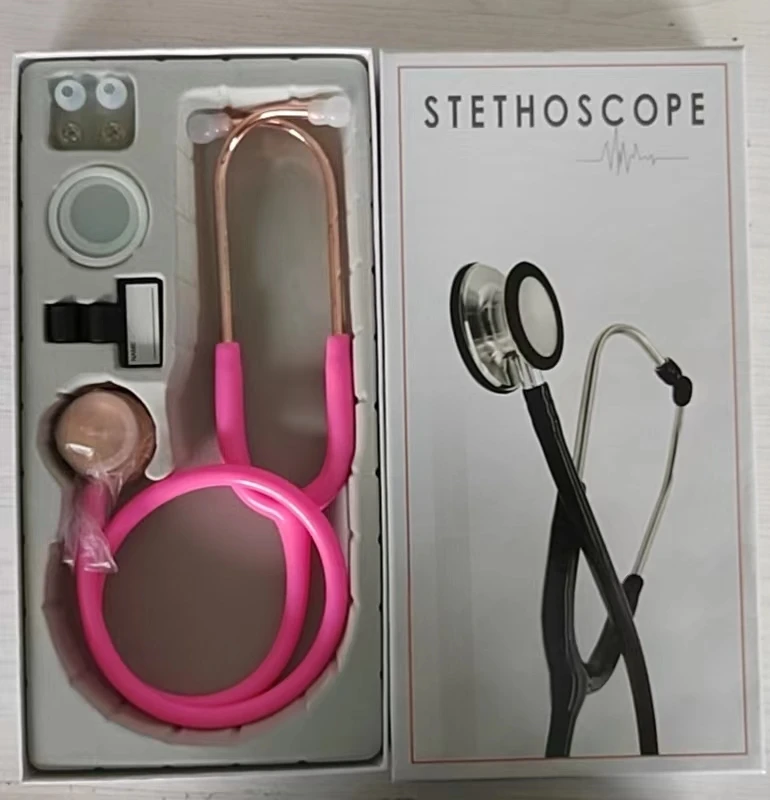 mechanics gold stetoscope medical nurse doctor  estetoscopio ,bell and diaphragm of bright colored heart stethoscope