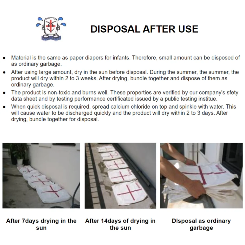 Water Safety Rain Absorbent Sand Less Flood Moisture Absorber Bags