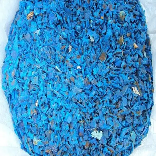 Recycled HDPE Blue Drum regrind plastic scrap