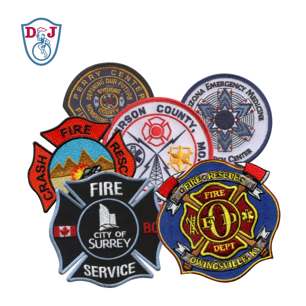 Custom Patches Embroidery Security Emblem Embroidered Parches Crest Uniform Badge